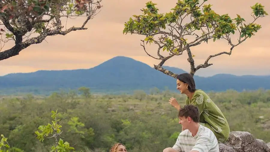 Sunset view of Rincón de la Vieja volcano from Curubandé, Guanacaste